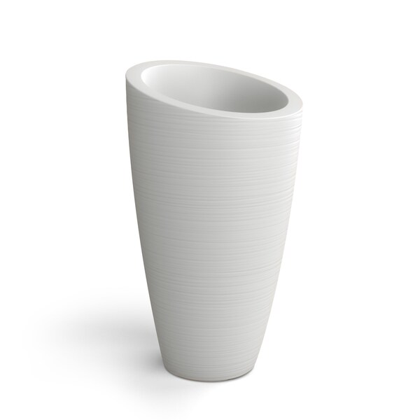 Modesto 42" Tall Planter- White